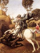 Aragon jose Rafael St. Goran and the Dragon oil painting